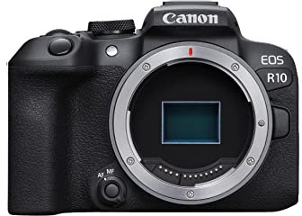 Canon EOS R10 24.2MP Mirrorless Digital Camera Body (APS-C Sensor, 23 FPS, Next Gen Auto Focus, Next Level Image Stabilisation, 4K) Black