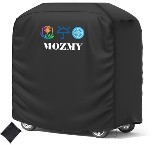 MOZMY Grillabdeckung Wetterfest Grill Abdeckhaube Wasserdicht,110 x 70 x 77cm, 420D Oxford-Stoff Gasgrill Abdeckhaube für Weber,Enders, Gartengrill Abdeckplane Staubdicht
