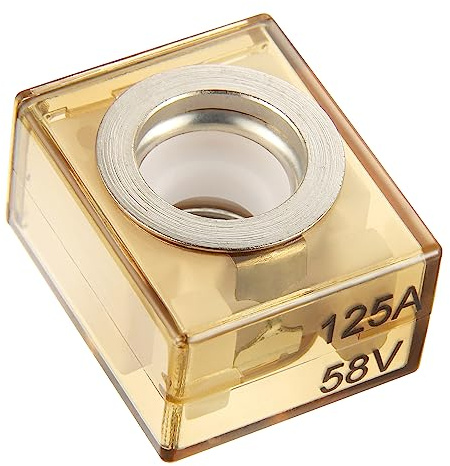 BOJACK Anslutningsskydd 125 A marint batterisäkring (MRBF) 58 V DC max IP66 vattentät för kretsskydd av bilar, husbilar, kranar, fartyg, lastpelare (125 ampere)