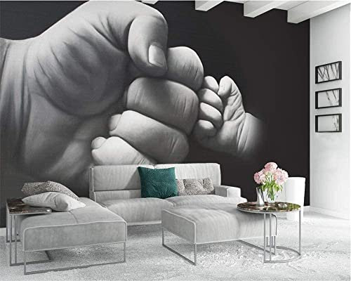 Décalcomanie De Papier Peint Pelable Et Autocollant Pour Décoration Murale Poing Noir Et Blanc Dessiné À La Main Bricolage Mur Art Peintures Murales Maison Décoratio 350 (largeur) x 256 (hauteur) cm