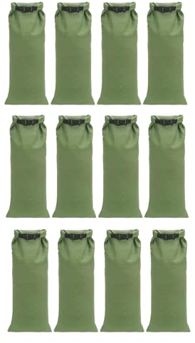 Flood Water Barrier Sand Bags - 4Pcs Thickened Long Canvas Flood Protection Sandbags with Insert Buckle Reusable Quick Flood Barrier for Home Door Window Basement Garage Floor Flood Control (12)