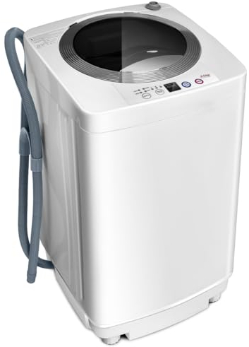 GiantexUK 2-in-1 Portable Washing Machine, Single Tub Washer and Spin Dryer with 6/10 Washing Modes, 3/8 Adjustable Water Levels & Drain Pump, Compact Laundry Washer (3.5kg Load, 6 Modes, 3 Levels)