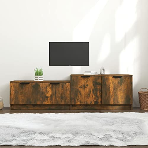 Armoire de rangement moderne pour salon, bibliothèque, meuble TV, chêne fumé, 158,5 x 36 x 45 cm, pour salon, chambre à coucher, etc