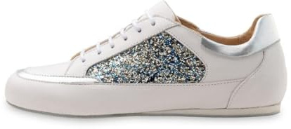 Werner Kern Carol Baskets de danse pour femme - En cuir/brocart blanc - Largeur normale - Talon compensé de 1 cm - Fabriquées en Italie, Blanc., 38 EU