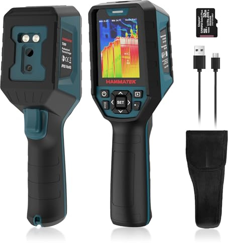 HANMATEK Ti260 Infrarot Wärmebildkamera 256×192 Pixel | -20 bis 400°C Messbereich, Wiederaufladbarer Li-Ionen Akku, Diagnose von Temperaturanomalien für Elektrik & Heizung