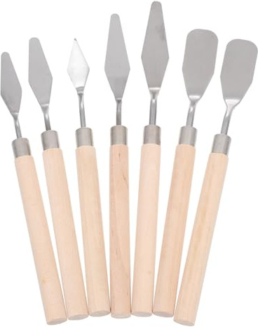 PLAFOPE 7pezzi Spatole Per Inossidabile Utensili Professionali Per Miscelare Spalmare e Colori