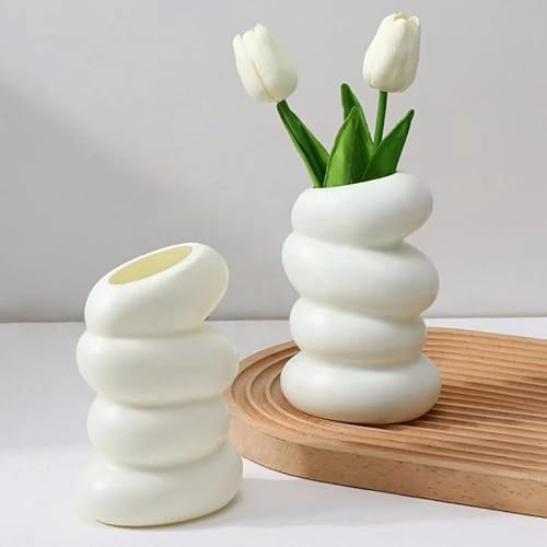 Kunststoff-Spiralvase, nordisches kreatives Blumenarrangement, Behälter für Hochzeit, Wohnzimmer, Esstisch, Schlafzimmer und Heimdekoration