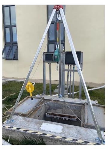 rettungsstativ Hochbelastbares Aluminium-Rettungsstativ Und Winde, Feuer/ Tiefbrunnen/ Senkgruben/ Kanalisation/ Keller, Höhenverstellbar Hebe- Und Rettungsausrüstung Bausätze Für Fallschutzvorrichtun