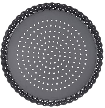 PAMINGONO Non-Stick Pizza Pan Holes Round Baking Tart Mould Removable Bottom Tray for Baking Tins and Pizza Dough