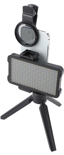 Luz de Relleno de Tatuaje, 180 LED Clip Luz de Relleno con Filtro de Lente Polarizado Cpl de 52 Mm para Teléfono, Luz de Relleno de Fotografía Recargable de Brillo de 2400k -6400k