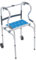 NAIZY Cadre de marche en aluminium pour personnes âgées, 76 à 94 cm, réglable en hauteur et pliable, avec 2 roulettes pivotantes, antidérapant, stable, capacité de charge jusqu'à 180 kg