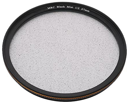 Qukaim Schwarzer Nebelfilter, 1/2 Hochformat, weiches Diffusorobjektiv, kratzfest, 67 mm, für Video-Vlog-Fotografie, schwarzer Diffusionsfilter