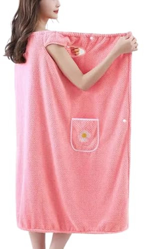 Wisylizv Kilt Da Sauna Da Donna - 135cm Asciugamano Avvolgente In Vello Di Corallo | Accappatoio Spa Morbido Assorbente | Fascia Post-Doccia Antiscivolo Per Bagno Spa Palestra Casa