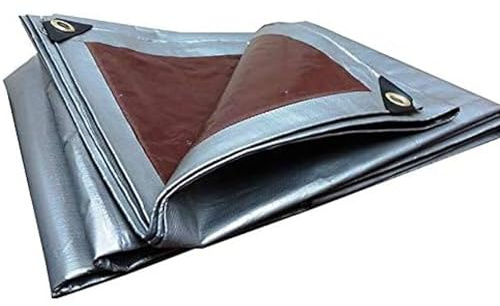 SKIR'CO Graue Abdeckplane 4x6m Wasserdicht 210g/m2 Blatt mit Ösen Schutzplane Autoplane Mehrzweckplanen