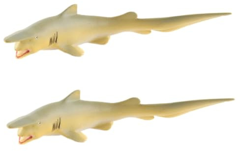 UKCOCO 2pièces Figurine Requin Simulation Lot Jouet Educatif Animal Decoration Garden Office Toy Realistic Model