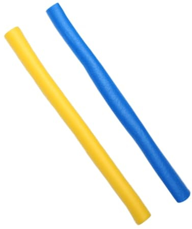 TOBBOMEY 2 Noodle Galleggiante per Piscina in Schiuma Epe Bastoncini Flessibili Blu e Giallo Aiuto per Adulti e Principianti Accessori Leggeri e Multifunzione per Giochi Acquatici