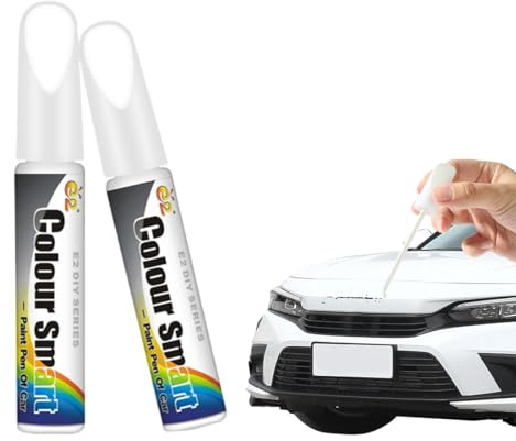 2 Stück Lackstift Auto, Lackstifte Für Auto Kratzer,Autolackstif, Auto Kratzer Reparatur Stift, Für Auto Kratzer Reparatur (Weiß)