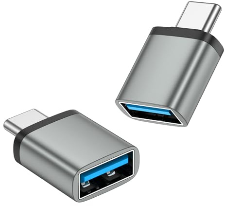 OTG Adapter USB C auf USB A (2 Stück), Typ C Adapter auf USB A 3.0 Buchse | USB A zu USB C Adapter für iPhone 17 16 15 Pro Max Plus, Samsung Galaxy S26 Ultra S25 S24A57 A56 A55 A35 A17 5G A16, Tablets