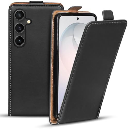 Verco Flip Cover för Samsung Galaxy S26 Case, flipstyle skyddsfodral för Samsung S26 fodral väska vertikalt fällbart mobiltelefonfodral, svart