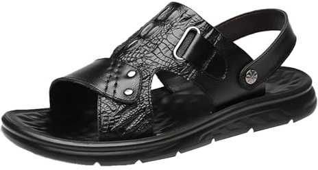 Sandaler herr läder – sandaletter herr sommar tofflor tofflor halkfria tofflor glide strandskor utomhusskor trekkingskor peep tå sommarskor tofflor utomhus vandring skor