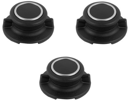Deckelknopf 3 er Set mit Entlüftungsventil bis 260° C hitzebeständig