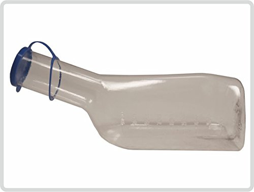 Urinflasche für Männer 1 Liter, glasklar (autoklavierbar) mit Deckel - Urinflaschen Urinente