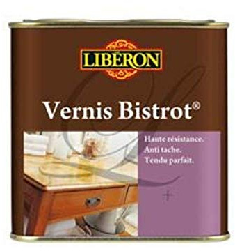 Libéron - Vernis bistrot - Vernis bois - Meubles Boiseries Objets - Très haute qualité - Anti-taches - Anti-chocs et rayures - Tendu bon - Chêne moyen Satin - 0,5L