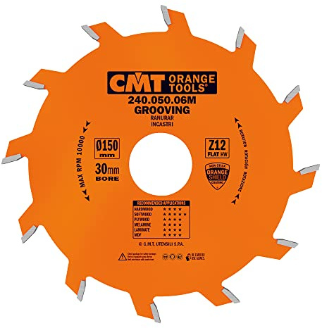 CMT Orange Tools 240.050.06M - Grooving Saw Blade 150X5X30 Z=12 Flat