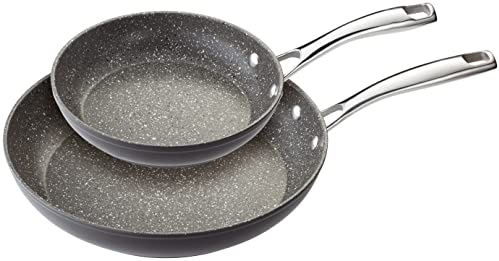 Stellar Rocktanium 2-Piece Set of Pans, 20cm Frying Pan and 28cm Frying Pan, QuanTanium Non-Stick Coating, Induction Ready
