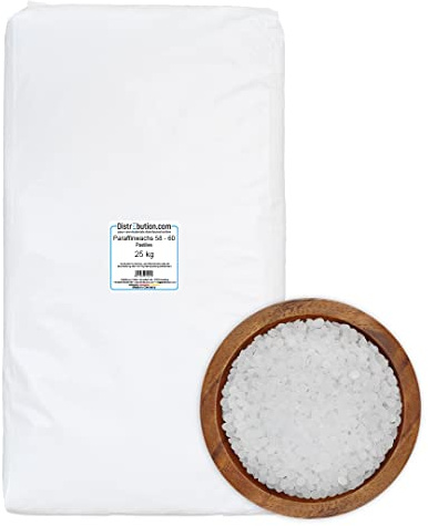 Paraffinwachs Pastillen 25kg Kerzenwachs, Kerzen gießen, Schmelzpunkt 58-60 °C - Made in Germany