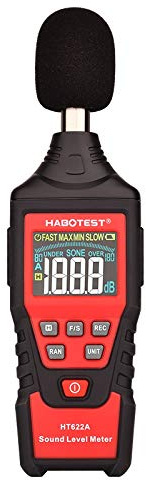 NGHSDO Sonometro Logger Medidor Digital de Nivel de Sonido 30~130 dB diagnóstico-Herramienta Digital de Registro de luz de Fondo de Alta Datos Decibelimetro