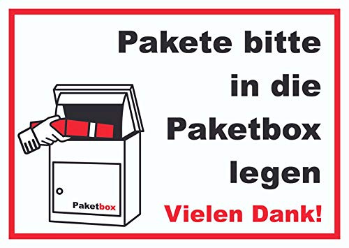 HB-Druck Pakete Paketbox Schild A5 (148x210mm)