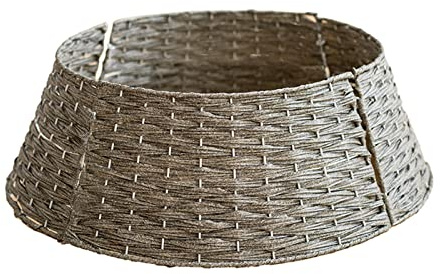 Weihnachtsbaum-Halsband, Weidenbaum-Rock, Basisständer, Bauernhaus, Weihnachtsbaumdekoration, handgefertigt, künstlicher Rattan, Weihnachtsständer, kostenlose Dekorationen