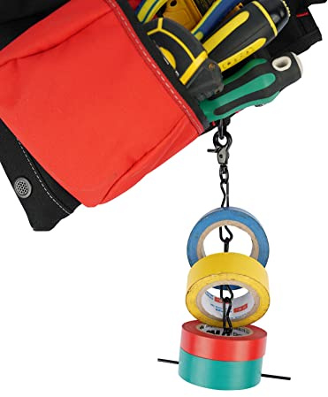 MELOTOUGH Tape Thong for Tool Belt Waist Electricians Tape Holder Chain with Keyring and Trigger snap Hook