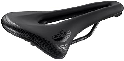 Selle San Marco SHORTFIT 2.0 Comfort Dynamic – Leichter Rennradsattel mit extra Polsterung, anatomischer Bohrung, Mangan-Schienen – Größe L3, Schwarz