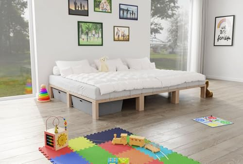 Gigapur G56 XXL Massivholzbett 280x200 cm Kiefer Modul-Bett mit Lattenrost