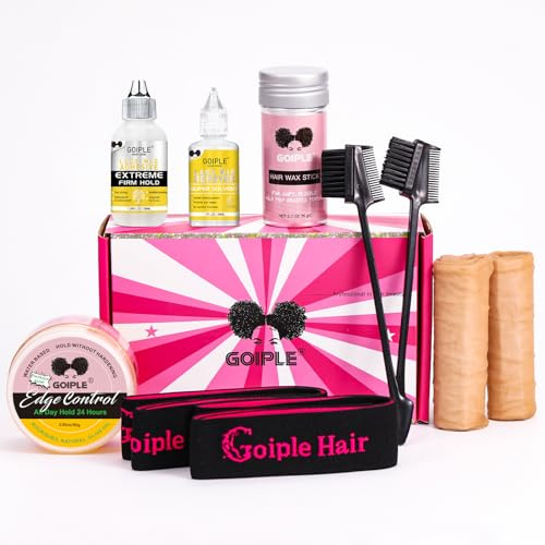 Professional Lace Wig Installation Kit - Strong Hold Glue & Remover, Band, Hair Wax, Edge Control - 10 Piece Set