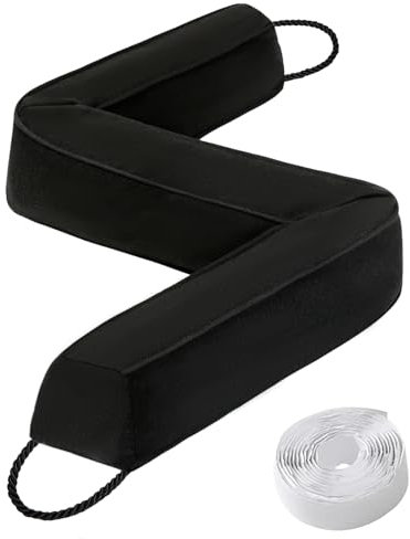 Comfyanno 36” Weighted Under Door Draft Stopper, Fits Front, Bedroom, Interior Door, Easy to Install, Block Cold Air Draft from Bottom Door, 2.2lb, Fits Door Gap up to 3”, Black