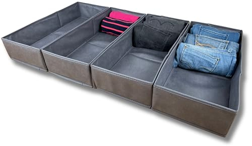 CASACOSA Exact (passend für Ikea Pax 100 cm), Pax Schubladen Organizer, formstabil, Kleiderschrank Organizer, Ordnungssystem Kleiderschrank, 4er-Set