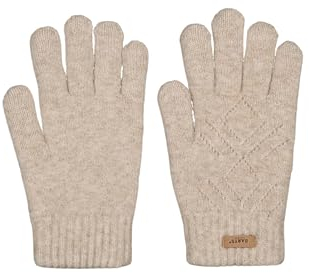 Barts Damen Strickhandschuhe Bridgey Gloves gefütterte Fingerhandschuhe 0566 Light Brown 24