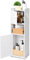 VOGGV Armadietto da bagno, mobiletto da bagno, mobiletto autoportante con doppia anta e ripiano a 3 ripiani, piccolo armadio da pavimento per bagno, soggiorno, camera da letto (stile B3)