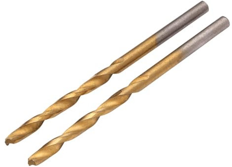 Draper 2pcs HSS Titanium Nitride Coated Drill Bit, 3.0mm x 61mm - 08862 - for Steel, Non-Ferrous Metals, Wood and Hard Plastic