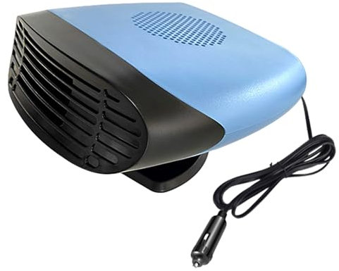 Riloer 12 V 150 W Ventilador de calefacción de coche, Emister y Descongelador de ventana de coche – Ventilador de coche portátil 360 ° giratorio,Calefactor Para Coche 12v