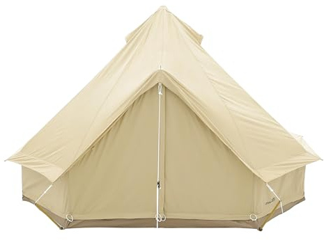 CanvasCamp Sibley Ultimate Camping Zelt | Glamping Zelt für 3-12 Personen | Wasserdichtes Baumwollzelt mit herausnehmbarem Boden | Ideal für Camping & Festivals | Glockenzelt | Luxus Zelt