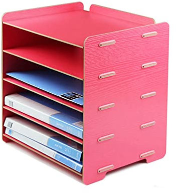 Zeitschriftensammler-Ablage, Aktenständer, Büro-Schreibtisch, mehrschichtiger Zeitschriftenständer, Datenaufbewahrungsbox, Aufbewahrungsklassifizierungsbox aus Holz, Aktenorganizer, Aktenordnerst