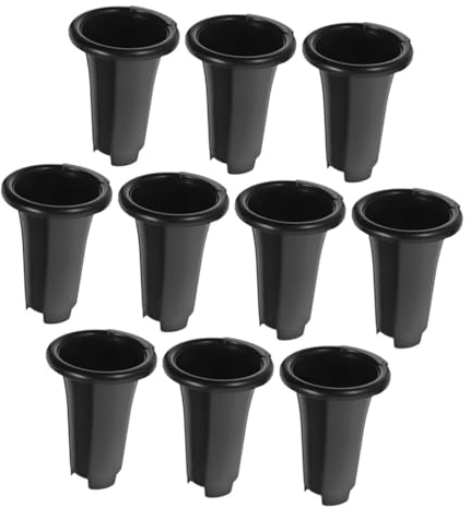YARNOW 10stücke Anzuchttöpfe Für Pflanzen Aus Robustem Pp-Material Bruchfest Und Langlebig Pflanzbehälter Für Innenbereich Mit Wasserablauflöchern Leicht Zu Reinigen Und Wiederverwendbar