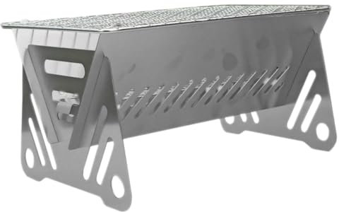 BESPORTBLE Tragbarer Edelstahl-grillrost Campinggrill Langlebig Einfache Nutzung Outdoor Holzkohlegrill Geeignet Für Freizeit BBQ Und Garten
