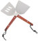 IMIKEYA 2 Piezas Raspador De Acero Inoxidable Para Panqueques Plana Pala De Queso Pizza De Queso Antiadherente Raspador De Plancha Brown