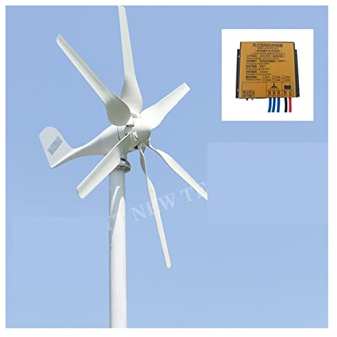 turbina eólica Generador de turbinas de viento, inicio horizontal 1.3m / s 800w 12V 24V aerogenerador con 6 cuchillas y Pwm Controlador de carga(With MPPT,6 BLADES_12V_800W)