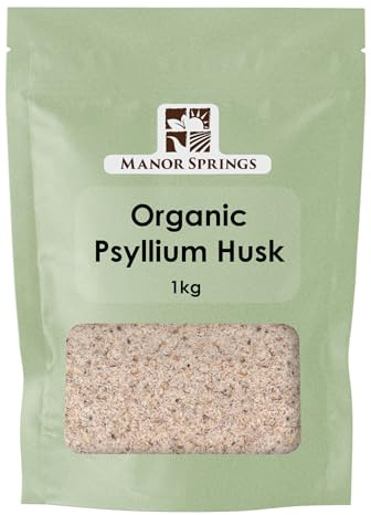 Organic Psyllium Husk 1kg by Manor Springs Organic
